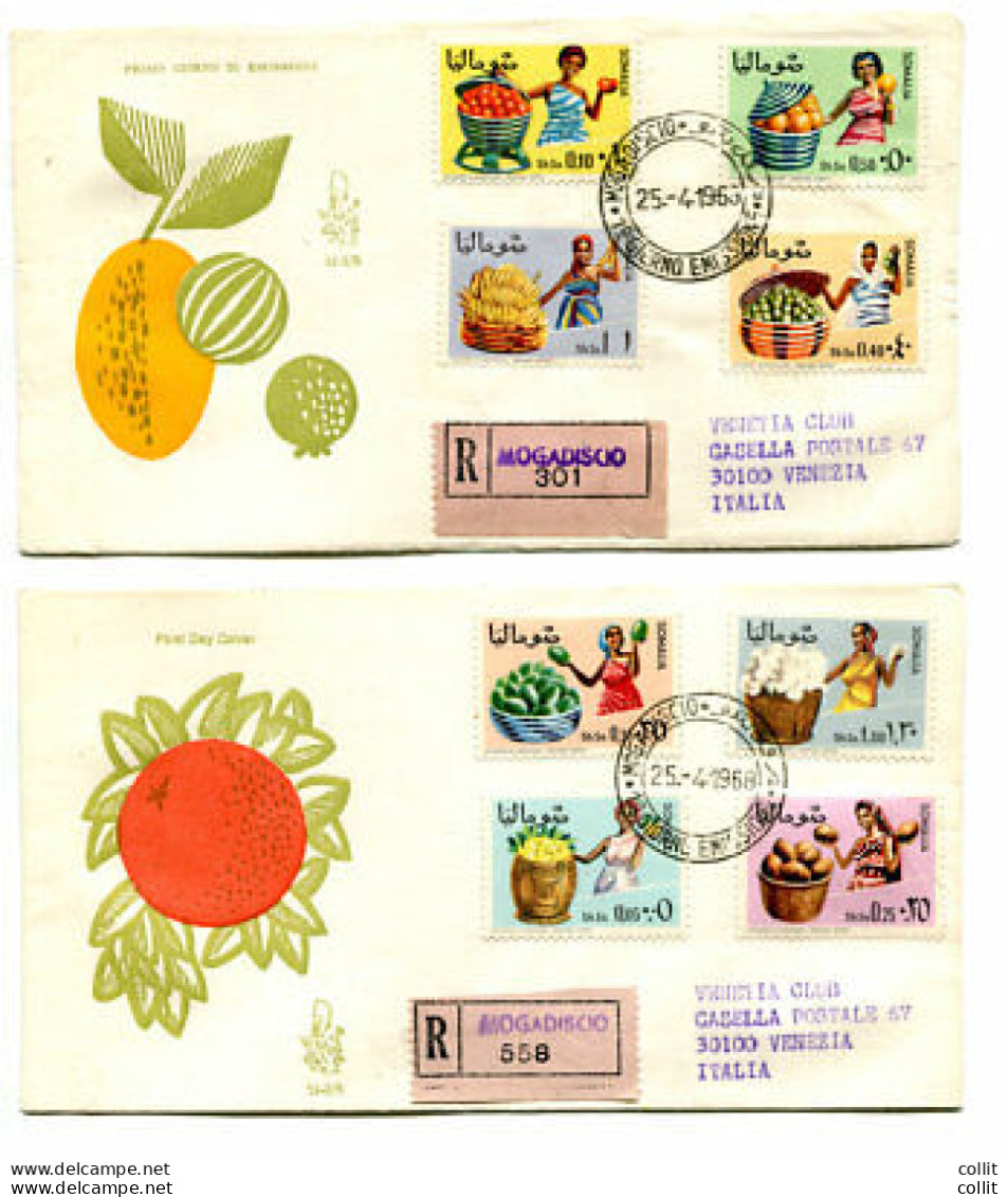 Somalia AFIS FDC Venetia 1968 Agricoltura  Viaggiata Racc. Per L'Italia - Somalia (AFIS)