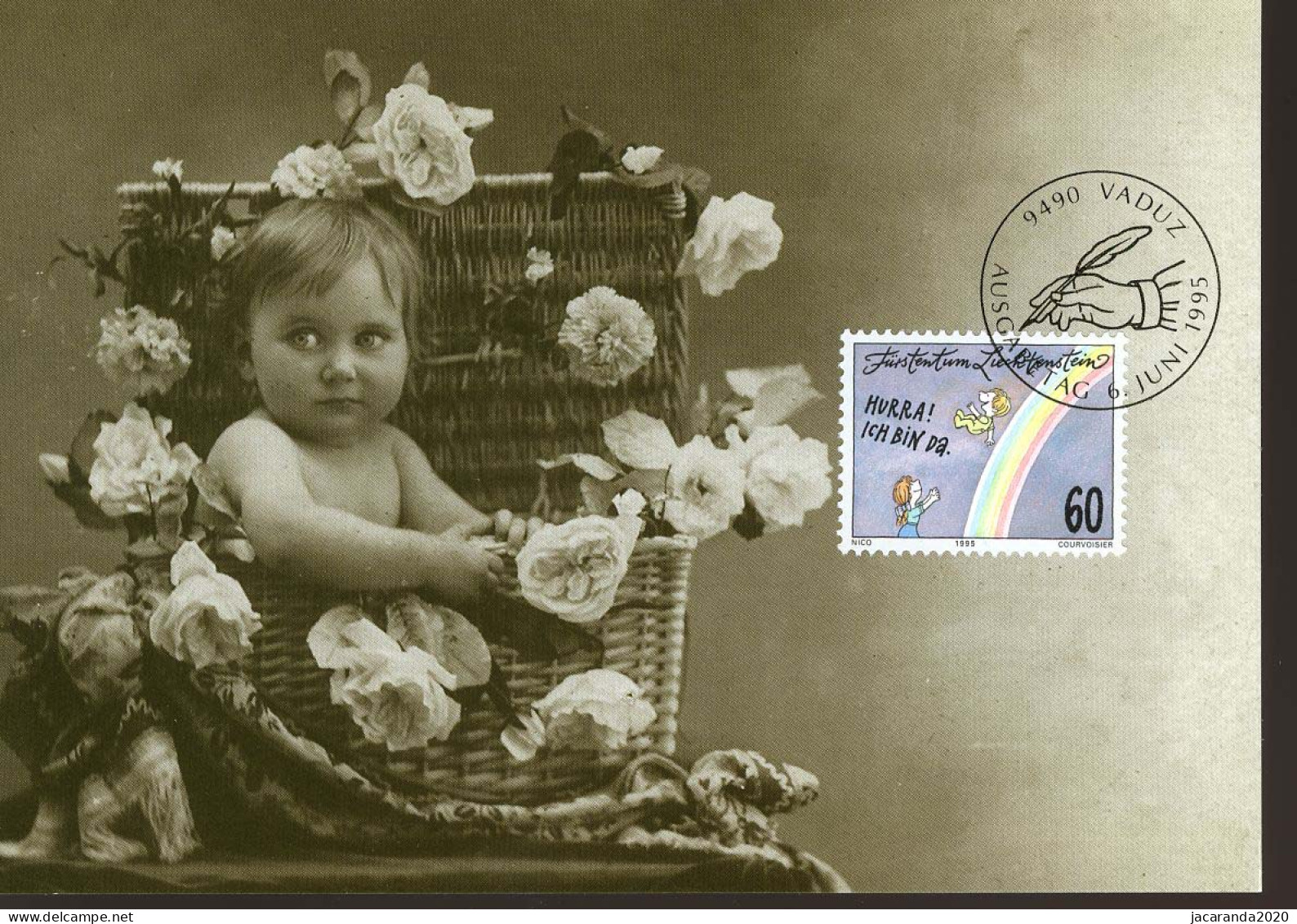 Liechtenstein - MK 133 - Spass Am Brief - Hura - Ich Bin Da - Kinderen - Bloemen - Enfant - Fleurs - Regenboog - Rainbow - Altri & Non Classificati