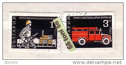 1970 FIRE-BRIGADE 2v.- Used/oblit.(O)  BULGARIA / Bulgarie - Oblitérés