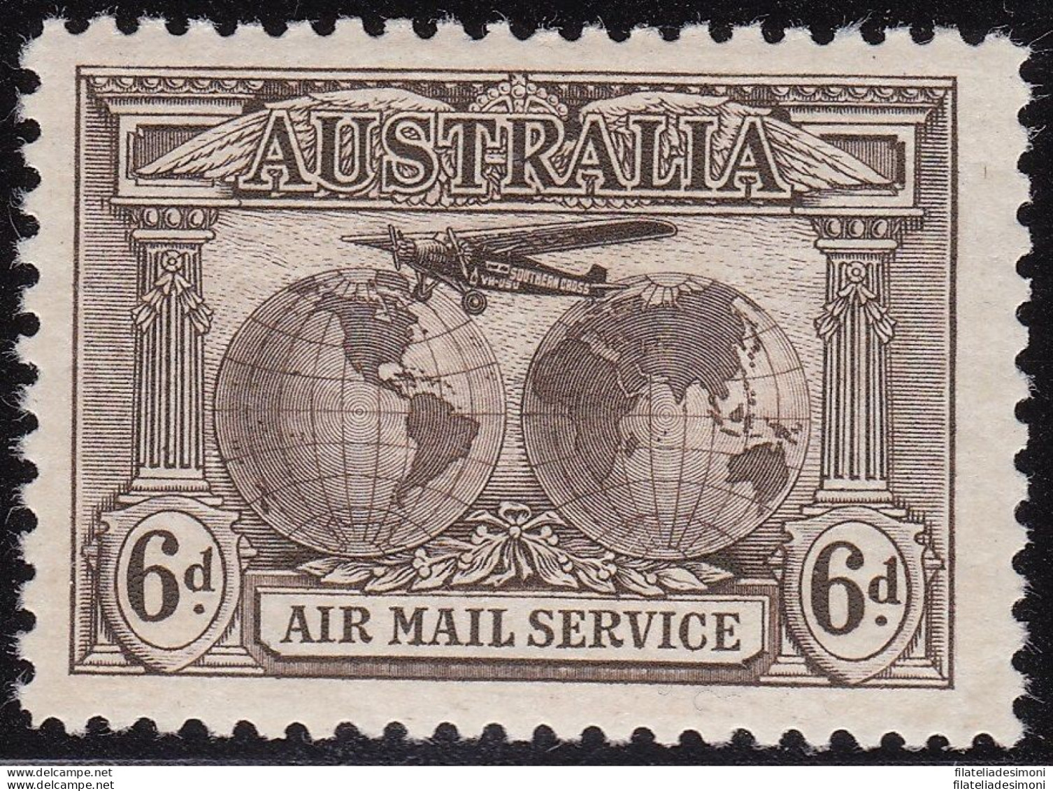 1931 AUSTRALIA - SG 139 6d. Sepia  MNH/** - Otros & Sin Clasificación