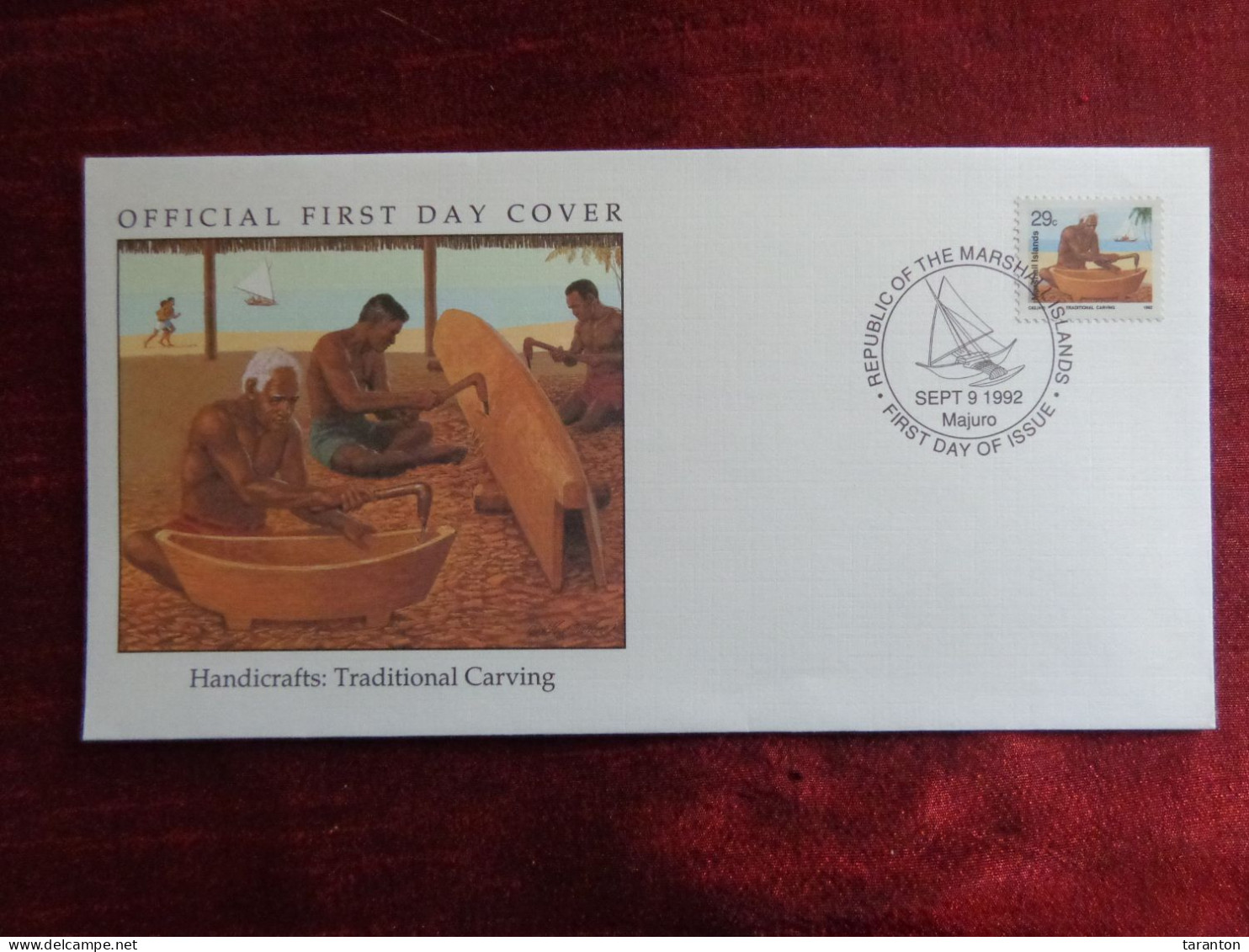 1992 - FDC - MARSHALL ISLANDS, HANDICRAFTS: TRADITIONAL CARVING - Collections (sans Albums)