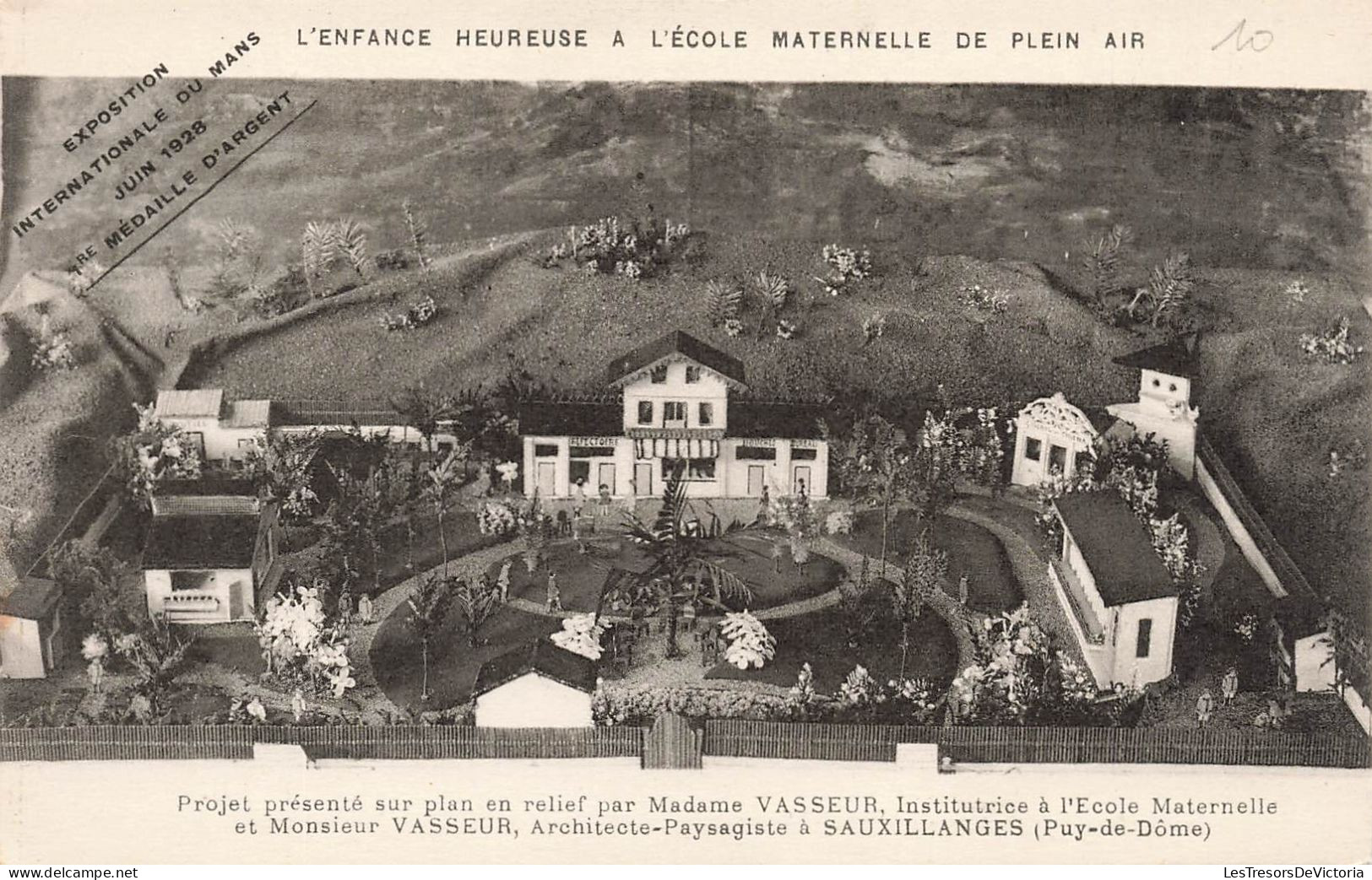 FRANCE - Projet Présenté Sur Plan En Relief Par Madame Vasseur - Instructrice à L'école - Carte Postale Ancienne - Andere & Zonder Classificatie