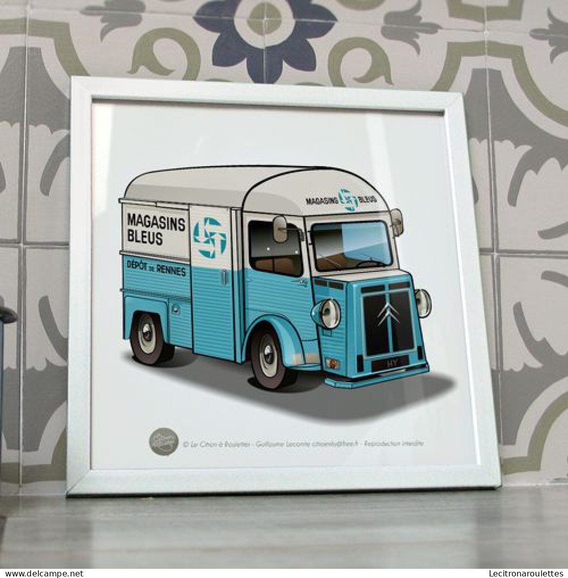 Poster Citroën HY Type H Magasins Bleus Rennes - LKW