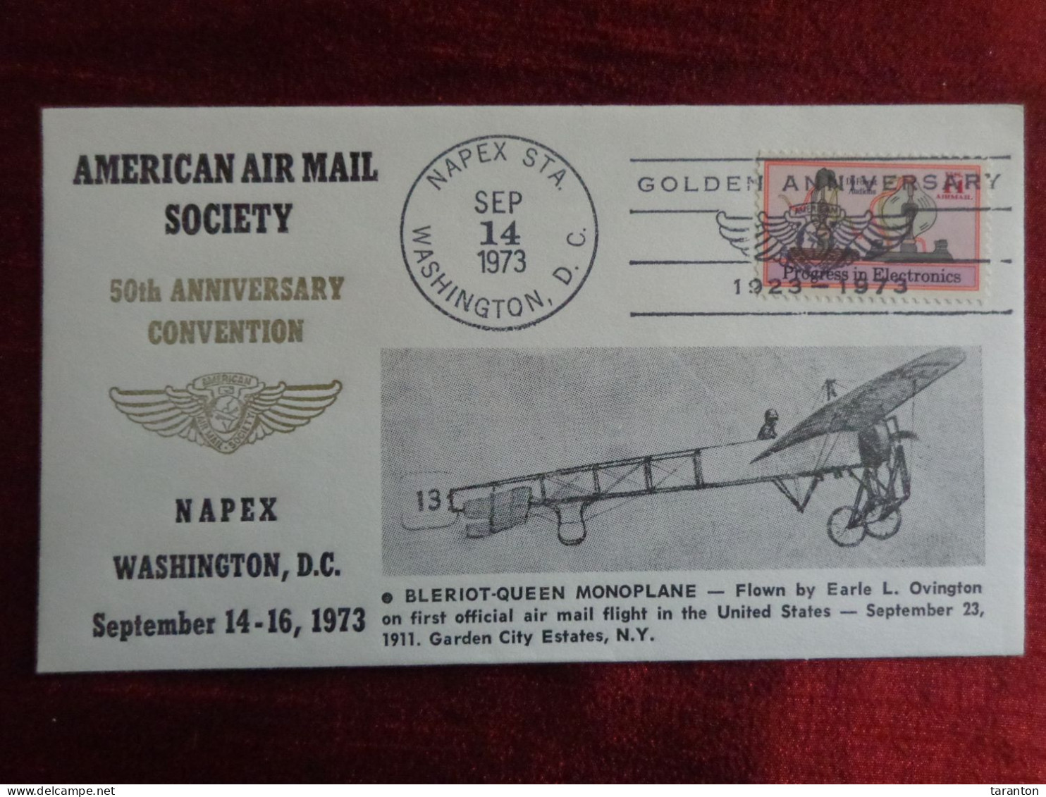 1973 - COVER - U.S.A., AMERICAN AIR MAIL SOCIETY, 50th ANNIVERSARY CONVENTION - Collections (sans Albums)