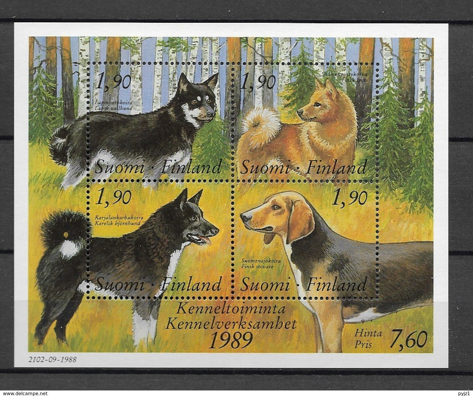 1989 MNH Finland Mi Block 5 Postfris** - Blocs-feuillets