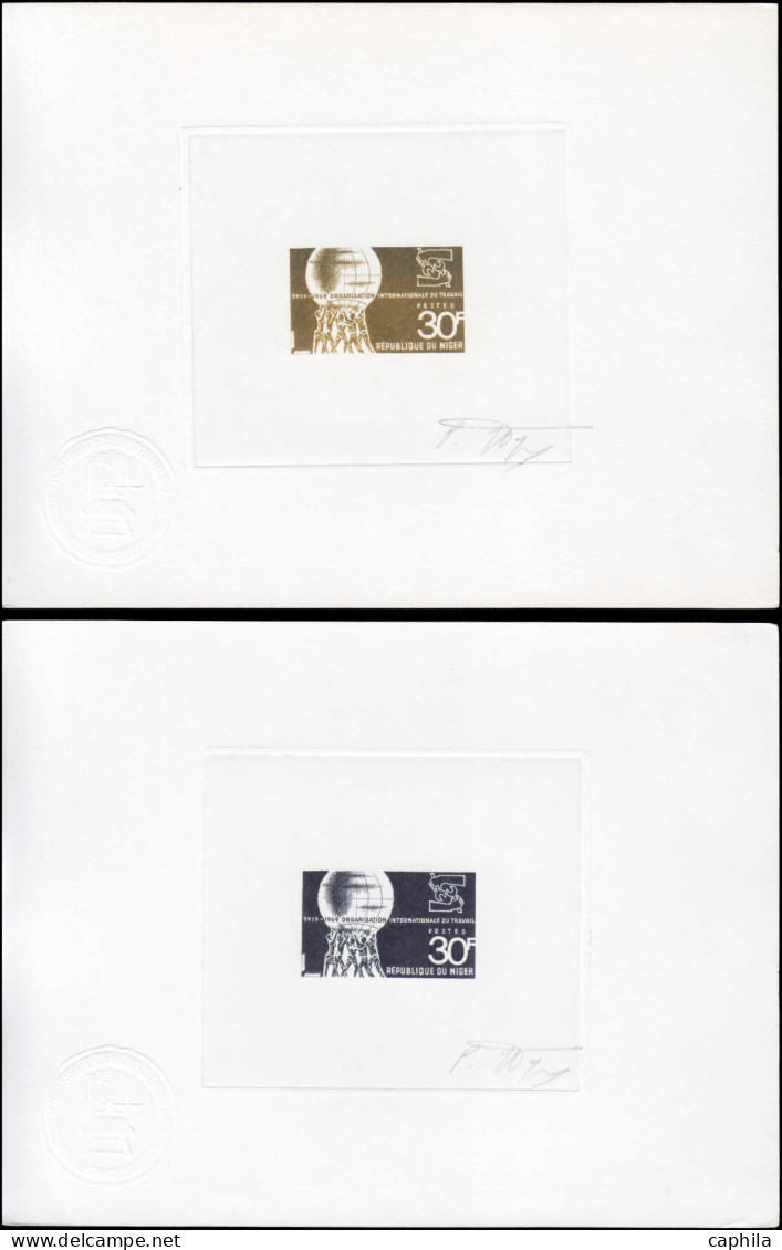 NIGER Epreuves d'Artiste EPA - Collection de 34 épreuves d'artiste différentes, signées, période 1962/1968