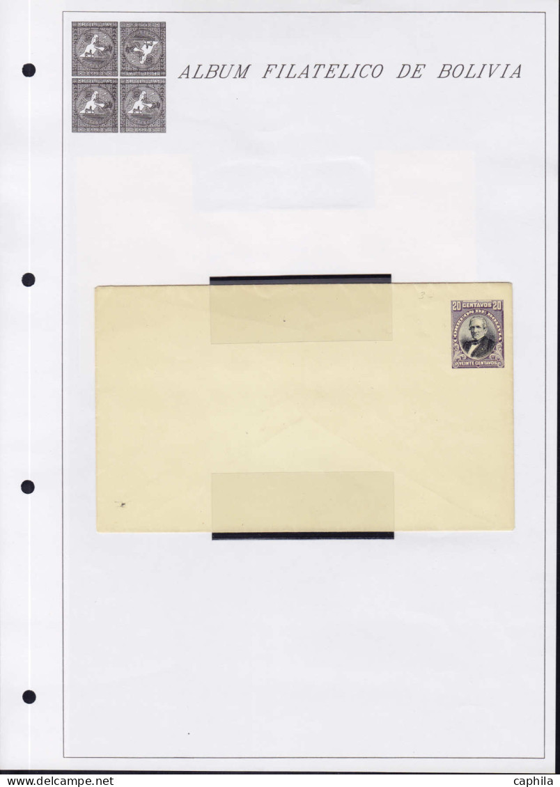 BOLIVIE Entiers Postaux LET - Belle collection en un album, dont 47 Cp illustrées (1943) et 33 aérogrammes (1985). Nombr