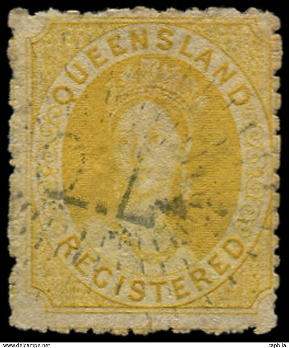 QUEENSLAND Poste O - 1, Dentelure Grossière: (6p) Jaune - Cote: 60 - Used Stamps