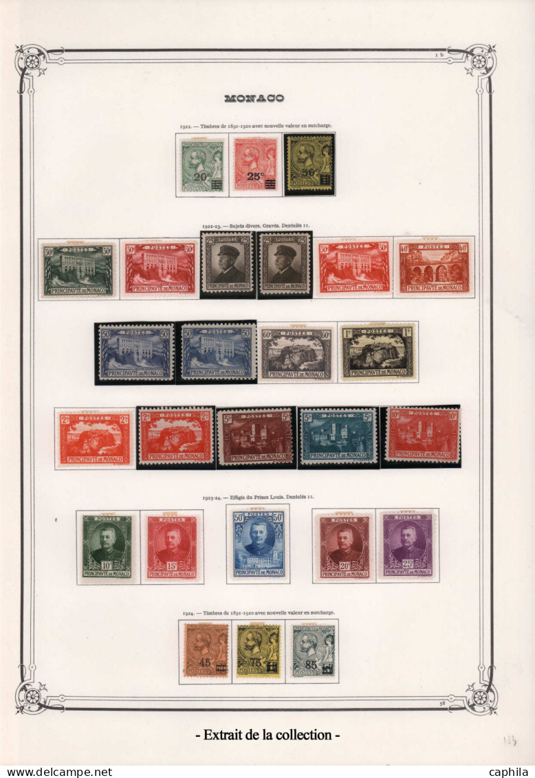 MONACO Lots & Collections * - Très Belle Collection 1885/1990, En Un Album Yvert Rouge, Complet à 99% (Poste + Pa.). Bel - Collections, Lots & Séries