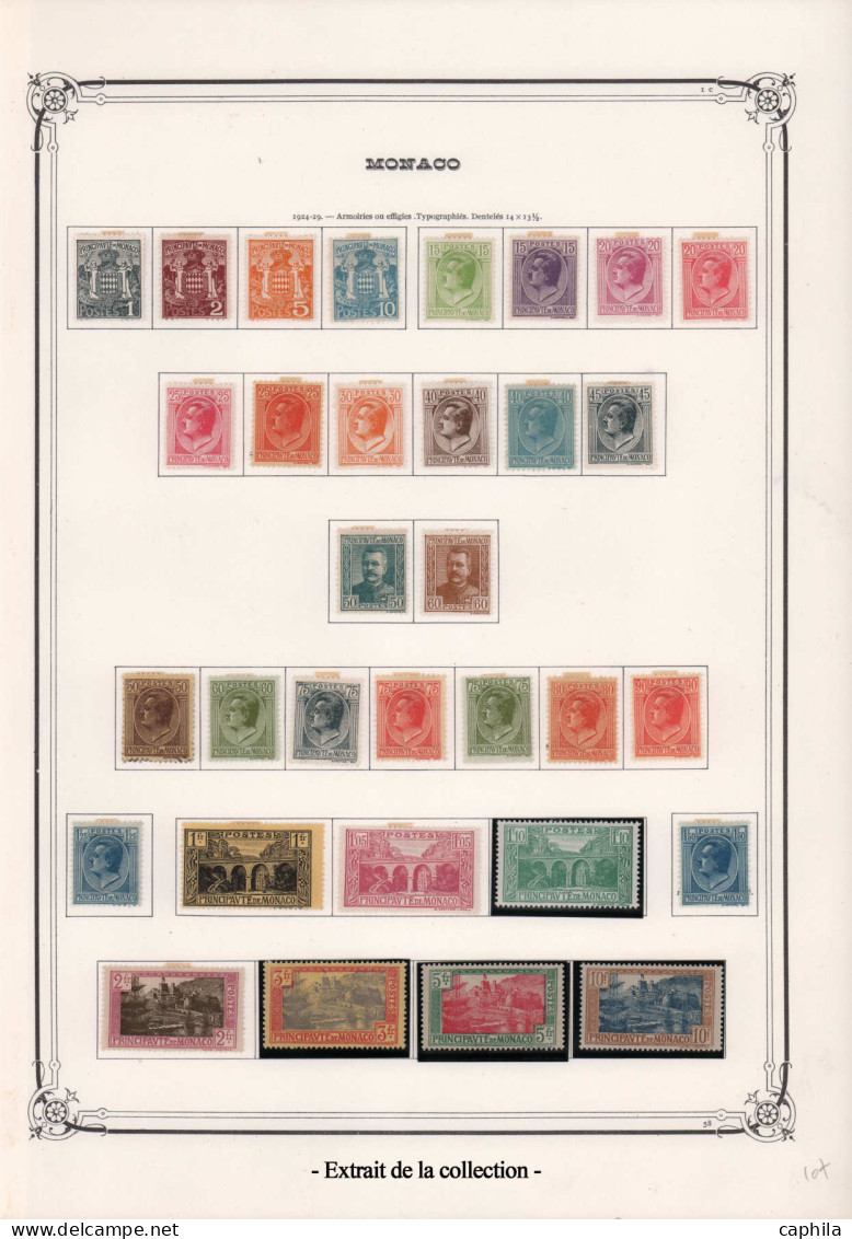 MONACO Lots & Collections * - Très Belle Collection 1885/1990, En Un Album Yvert Rouge, Complet à 99% (Poste + Pa.). Bel - Collections, Lots & Séries