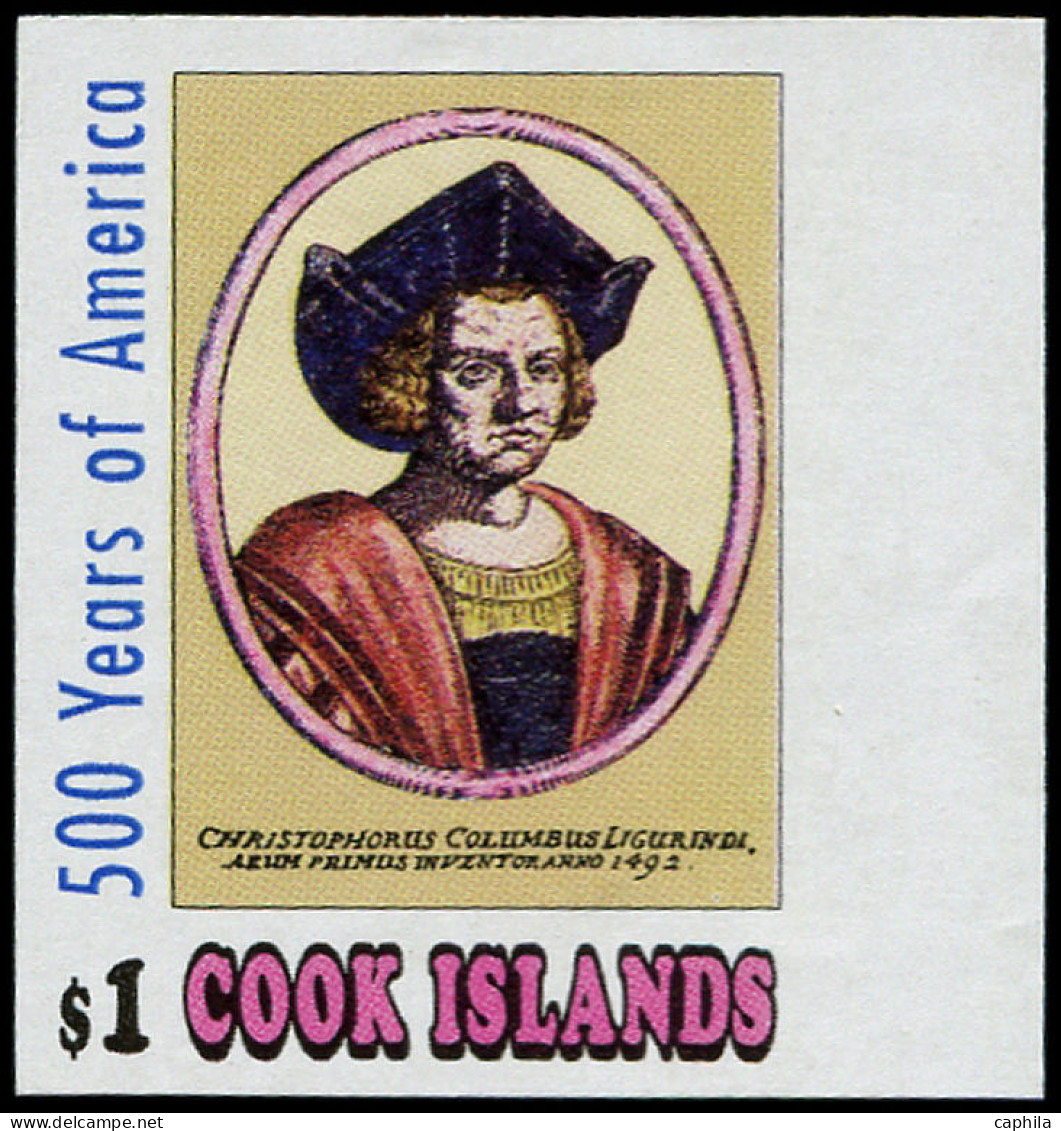 COOK Poste ** - 1018, Non Dentelé Bdf (tirage 150): C. Colomb - Cook Islands