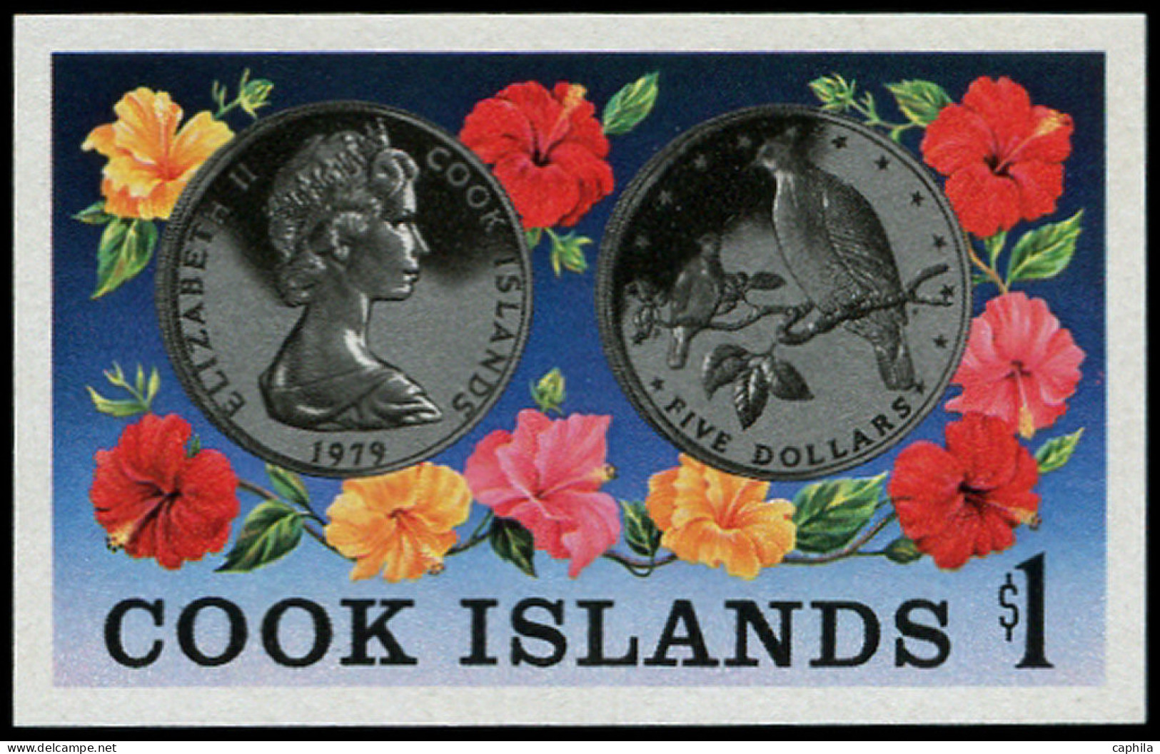COOK Poste ** - 527, Non Dentelé (tirage 150): 1$ Protection De La Nature, Monnaie - Cook Islands