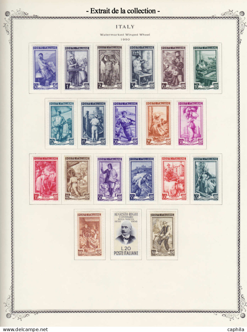 ITALIE Lots & Collections * - Collection en album Scott 1862-1967, complète à plus de 90%, très frais (cote Yvert) - Cot