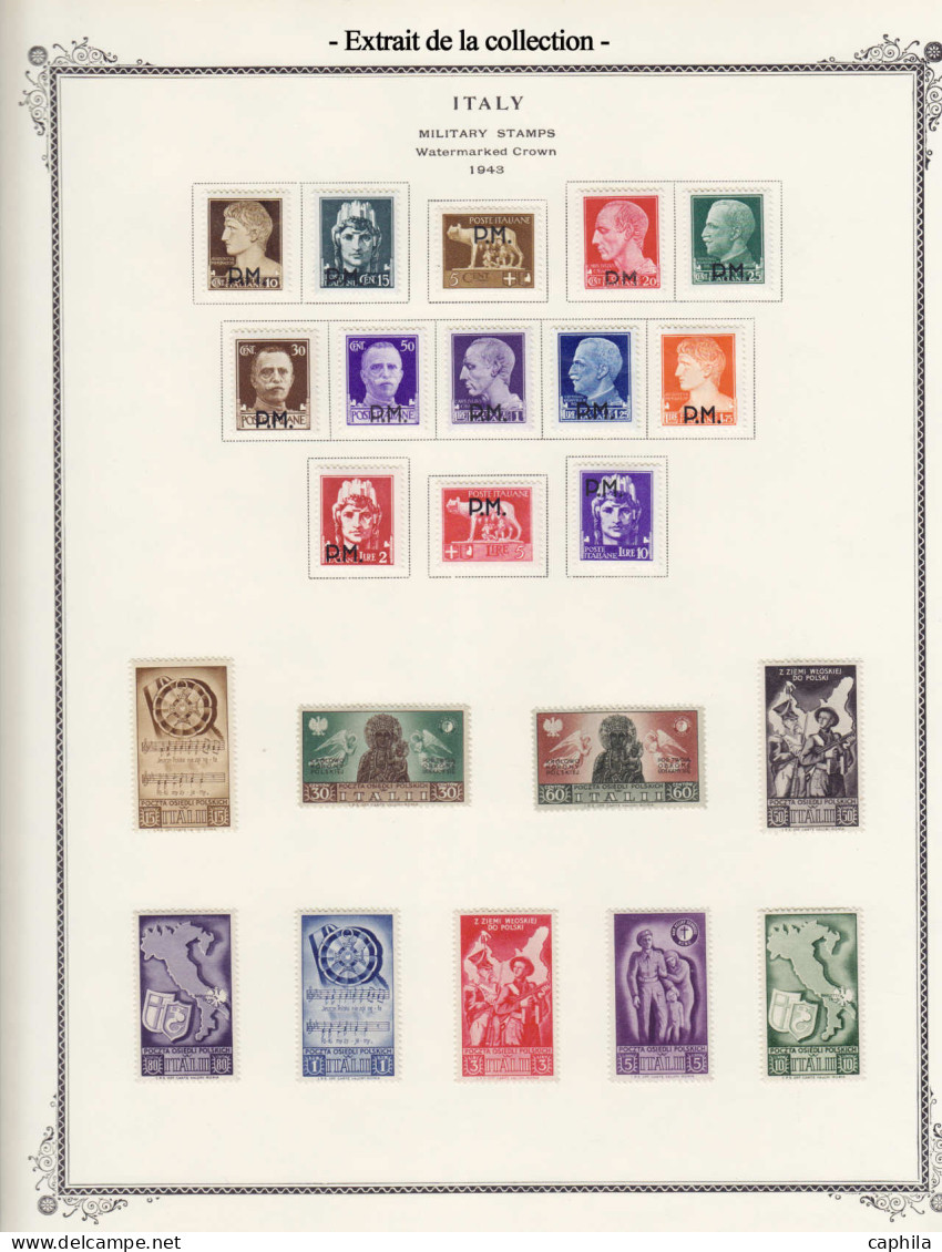 ITALIE Lots & Collections * - Collection en album Scott 1862-1967, complète à plus de 90%, très frais (cote Yvert) - Cot