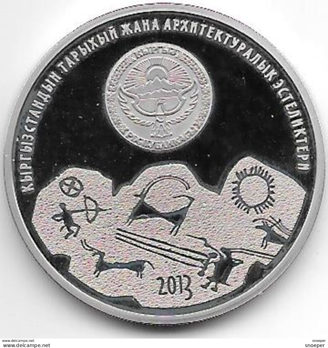 *kyrgyzstan 1 Som 2013  Km  New  Conmanyy Taw  Bu - Autres – Asie