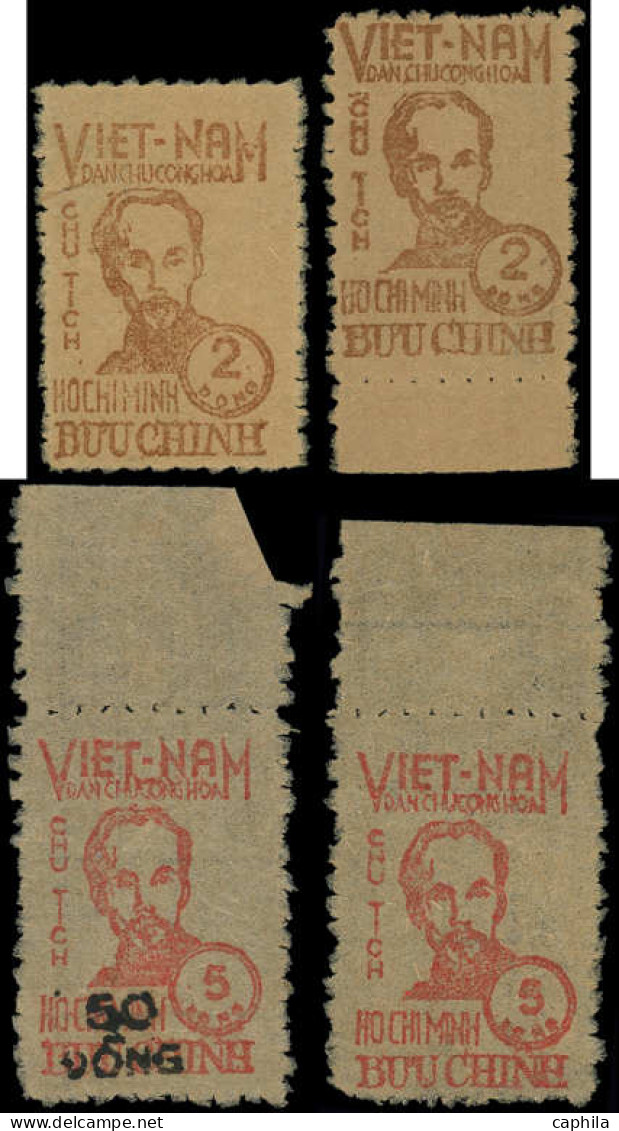 VIETNAM DU NORD Poste (*) - 60/62, 4 Valeurs (le 60, 2 Types Différents), Signés Calves: Ho Chi Minh - Cote: 320 - Vietnam