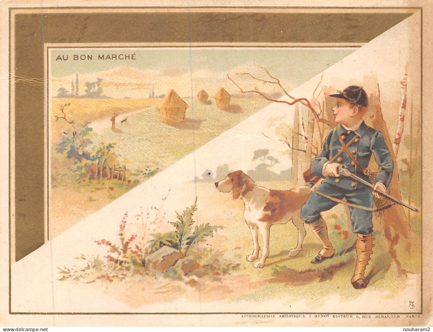 MA-2024-049. MAGASIN AU BON MARCHE PARIS. CHASSE CHIEN FUSIL - Au Bon Marché