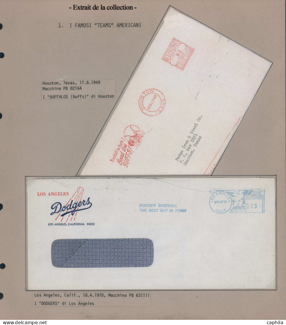 Baseball & Cricket Poste EMA - Un Album Contenant Plus De 200 Enveloppes Ou Fragments Avec EMA Du Monde Entier (1941/200 - Basketball