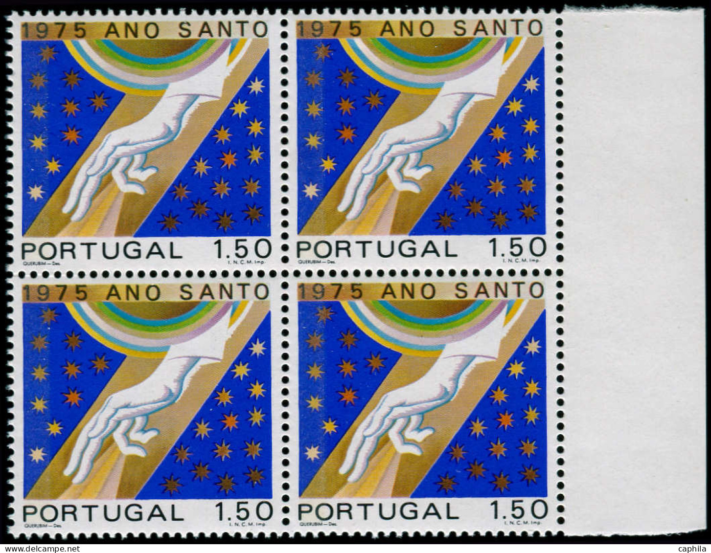PORTUGAL Poste ** - 1258a, Bloc De 4 Avec Phospho: Année Sainte - Cote: 110 - Unused Stamps