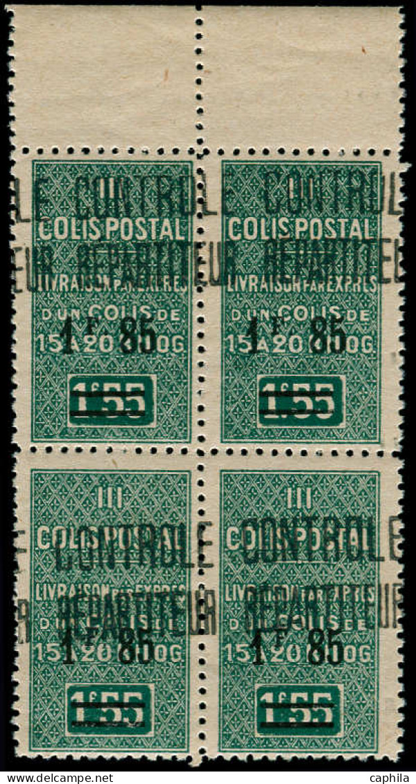 ALGERIE Colis Postaux ** - 33, Bloc De 4: 1.85f S. 1.55f. Vert (Maury) - Cote: 33 - Pacchi Postali