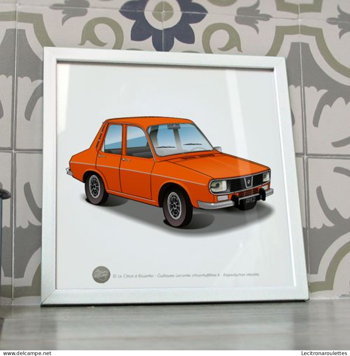 Poster Renault 12 R12 TS Orange - Cars