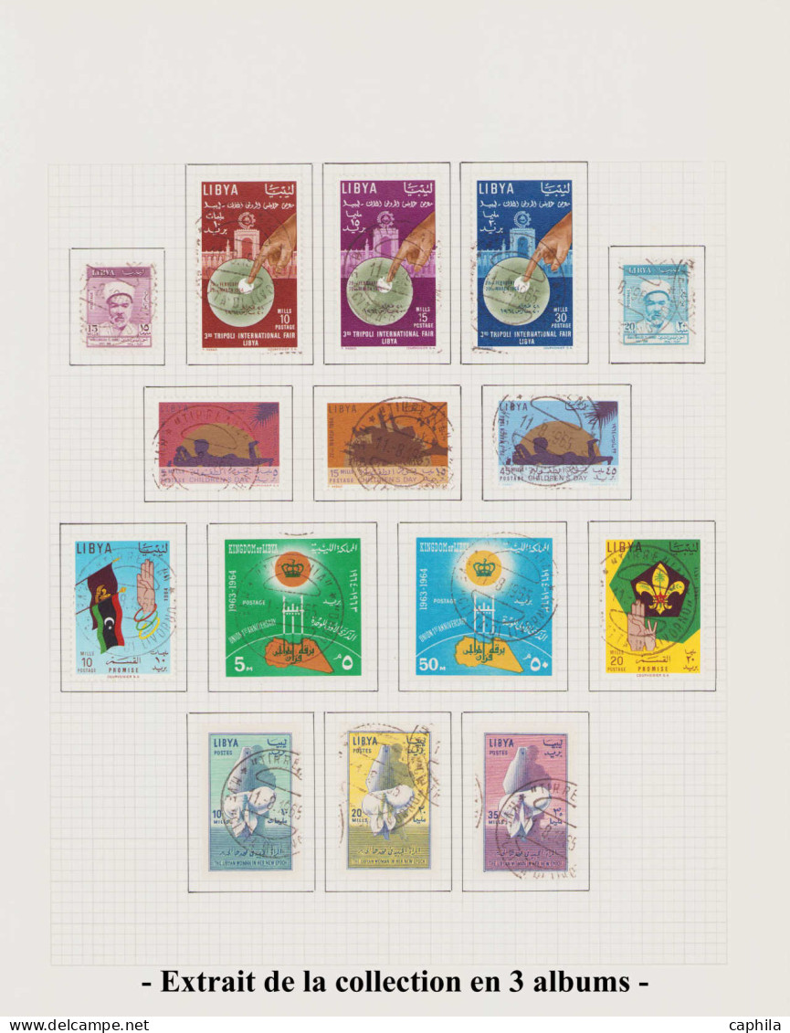 LIBYE Lots & Collections - Collection d'oblitérations dont Tripoli et bengazi sur timbres Libyen/USA et anglais