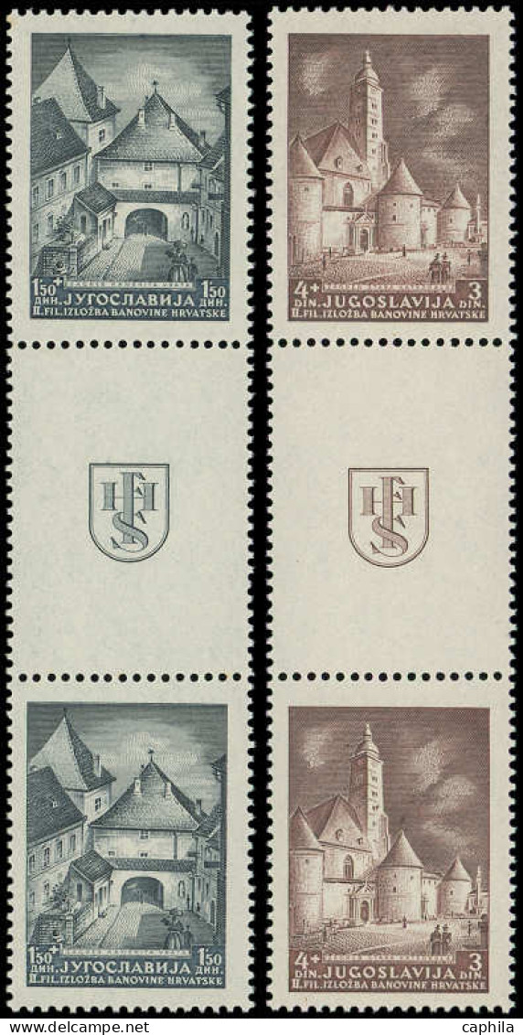 YOUGOSLAVIE Poste ** - 398 + 400, 2 Paires Avec Intervalle - Cote: 120 - Unused Stamps