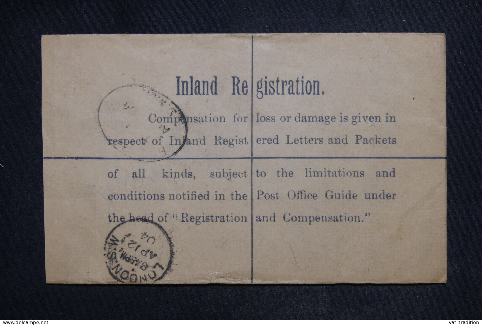 ROYAUME UNI - Entier Postal En Recommandé De Londres En 1904 - L 151516 - Material Postal