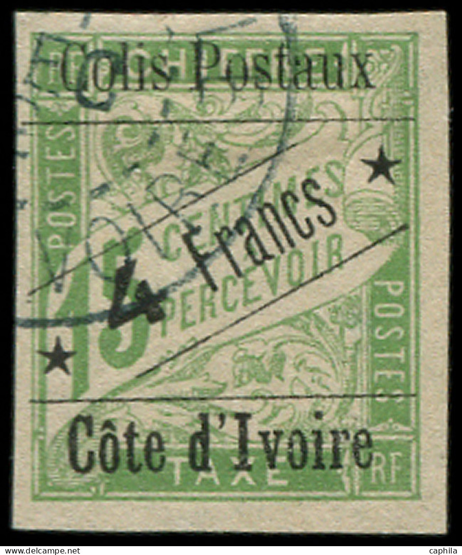 COTE D'IVOIRE Colis Postaux O - 9, Petites étoiles, Signé :  4f. S. 15c. Vert - Cote: 200 - Used Stamps