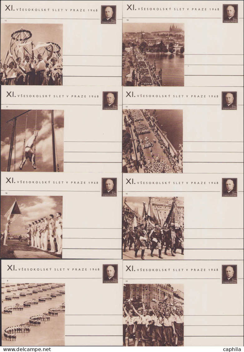 TCHECOSLOVAQUIE Entiers Postaux N - Michel P 100/102, 3 Séries Complètes (32 Entiers) - Ansichtskarten