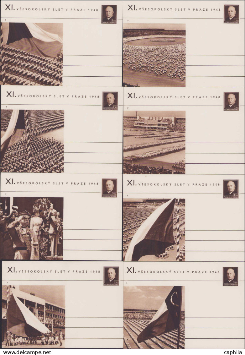 TCHECOSLOVAQUIE Entiers Postaux N - Michel P 100/102, 3 Séries Complètes (32 Entiers) - Cartes Postales