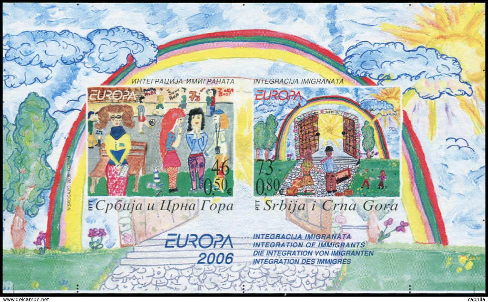 SERBIE & MONTENEGRO Blocs Feuillets ** - 66, Non Dentelé: Europa 2006, Dessins D'enfant - Serbia