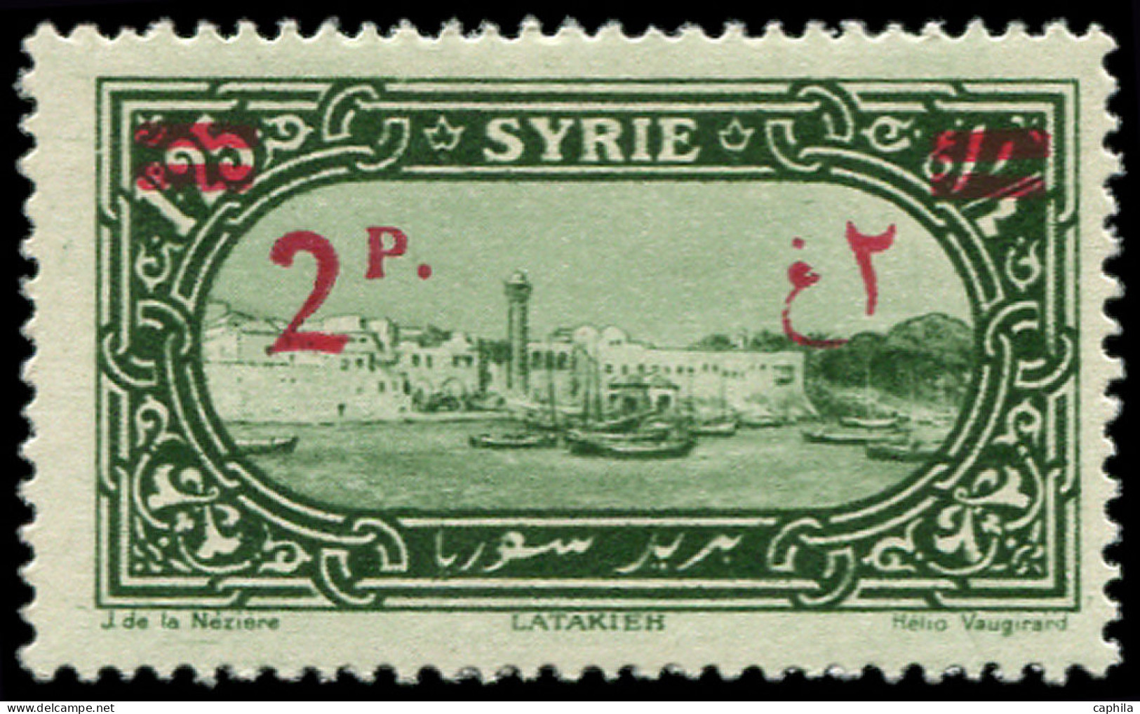 SYRIE Poste * - 189c, Surcharge Recto-verso: 2p. S. 1p25 Vert - Cote: 90 - Ongebruikt