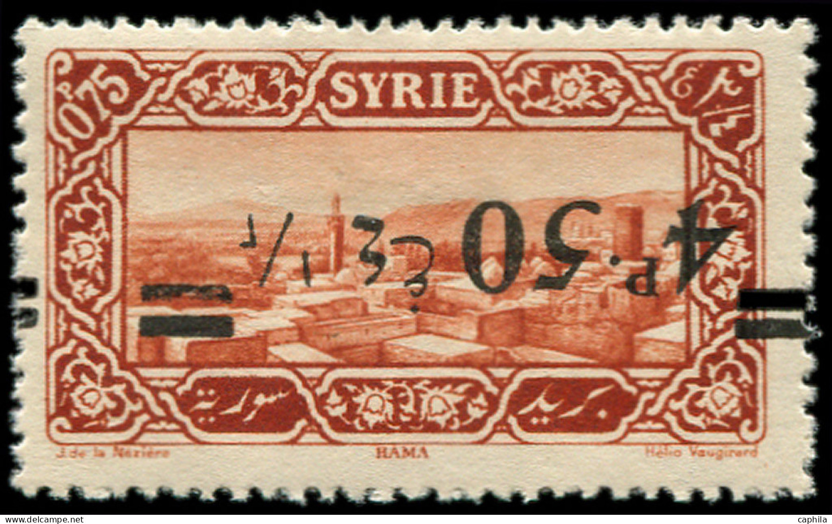 SYRIE Poste * - 181, Surcharge Renversée: 4p50 S. 0p75 - Ongebruikt