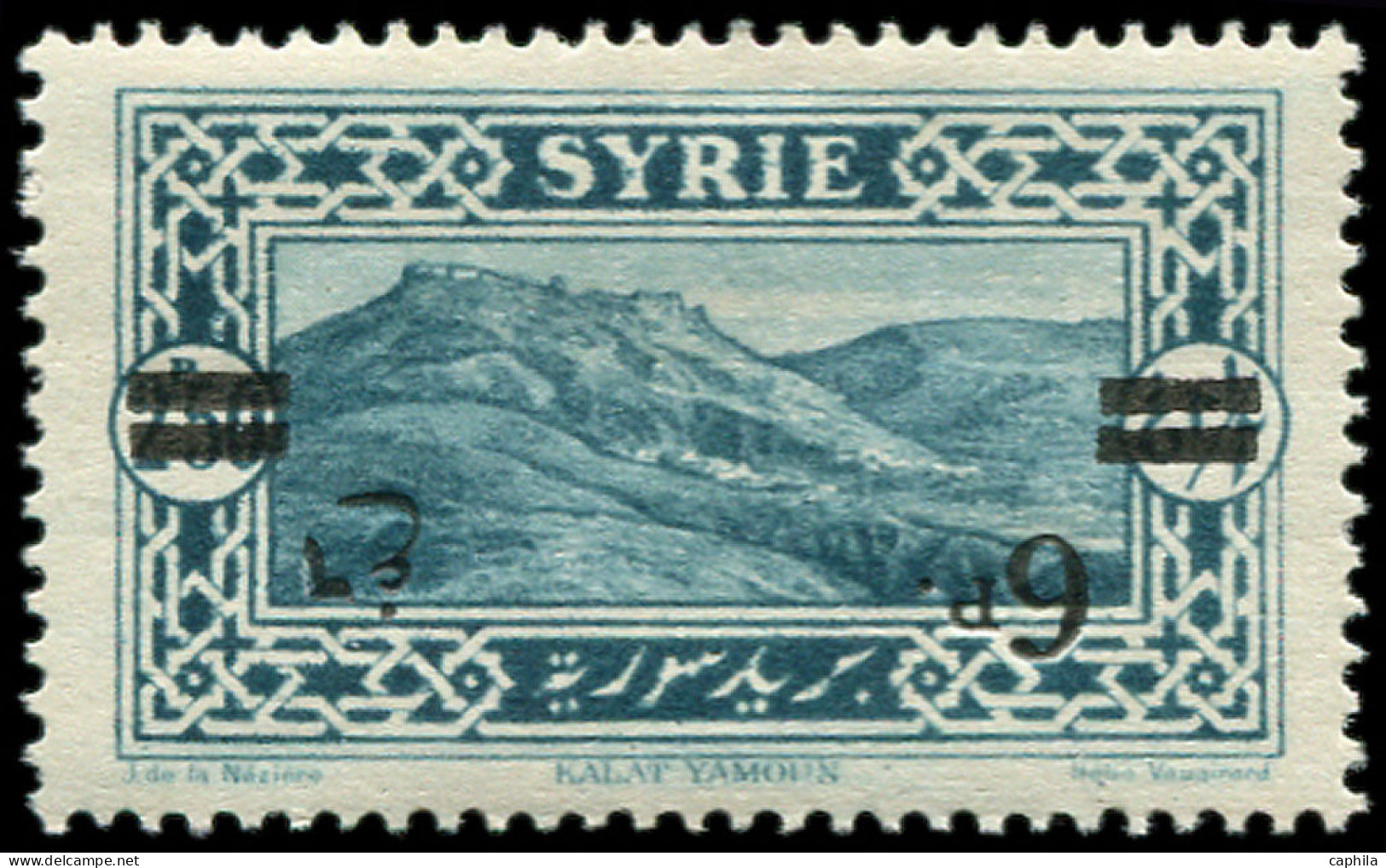 SYRIE Poste * - 184, Surcharge Renversée: 6p. S. 2p50 Bleu - Ongebruikt
