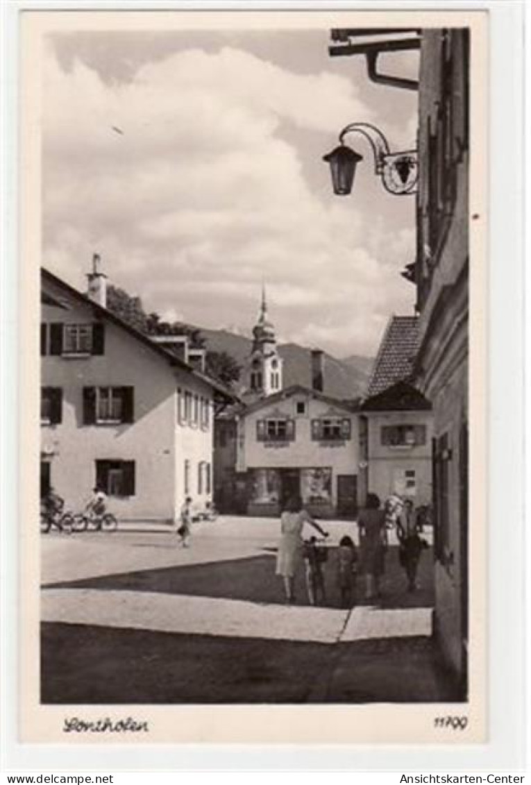 39027401 - Fotokarte Von Sonthofen Im Allgaeu. Strassenansicht Mit Kirchturm Gelaufen 1956. Top Erhaltung. - Immenstadt