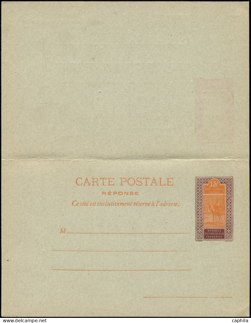 HAUT SENEGAL & NIGER Entiers Postaux N - CP 6, Carte Postale Avec Réponse: 15c. Grenat Et Orange - Cote: 100 - Nuovi