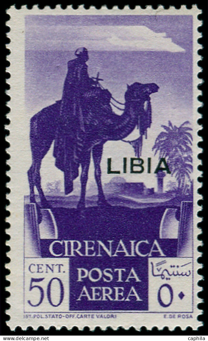 LIBYE Poste Aérienne ** - 3, Timbre De Cyrénaïque Surchargé (Sas.) - Cote: 150 - Libya