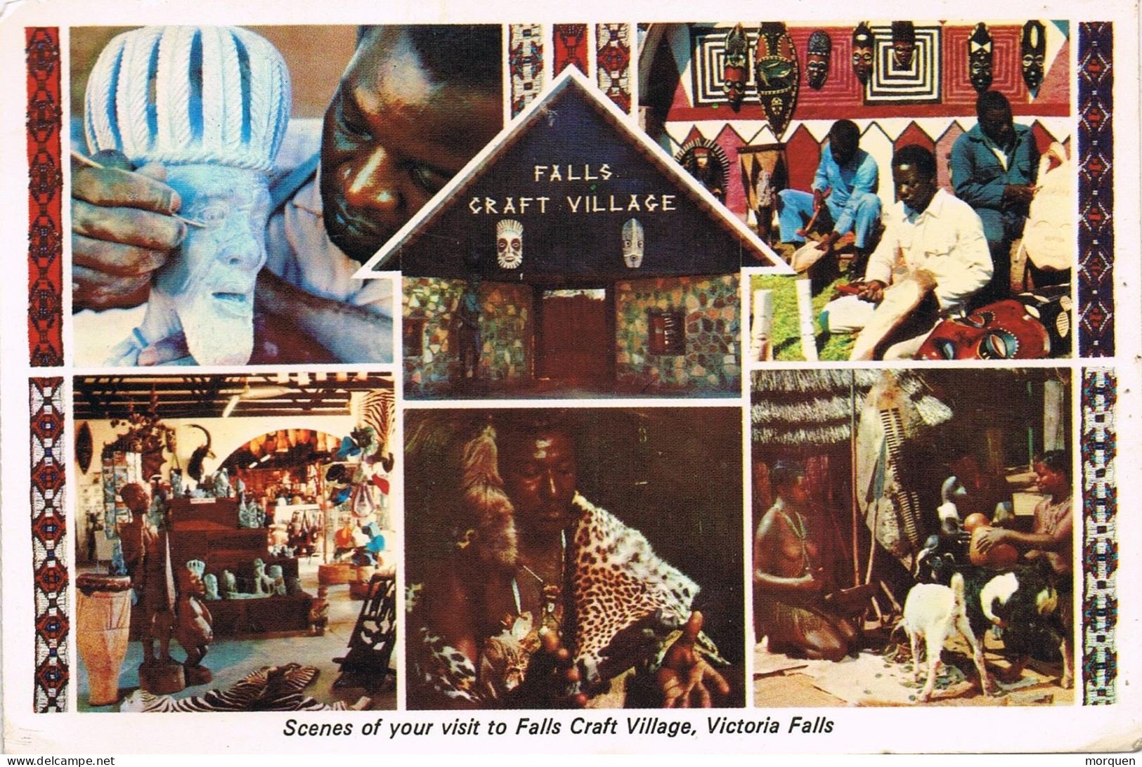 54713. Postal Aerea VICTORIA (Zimbabwe) 1982. Imagenes Falls Craft Village, Victoria Falls - Zimbabwe (1980-...)