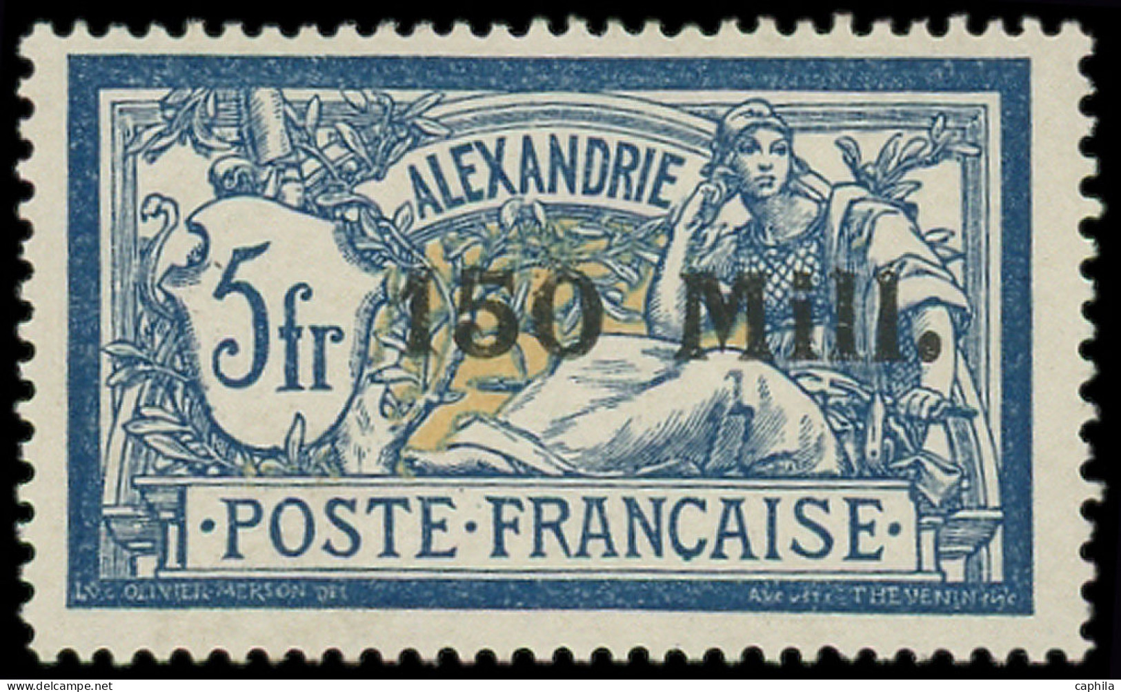 ALEXANDRIE Poste * - 49, Tb, Tirage 375: 150m. Sur 5f. - Cote: 450 - Unused Stamps