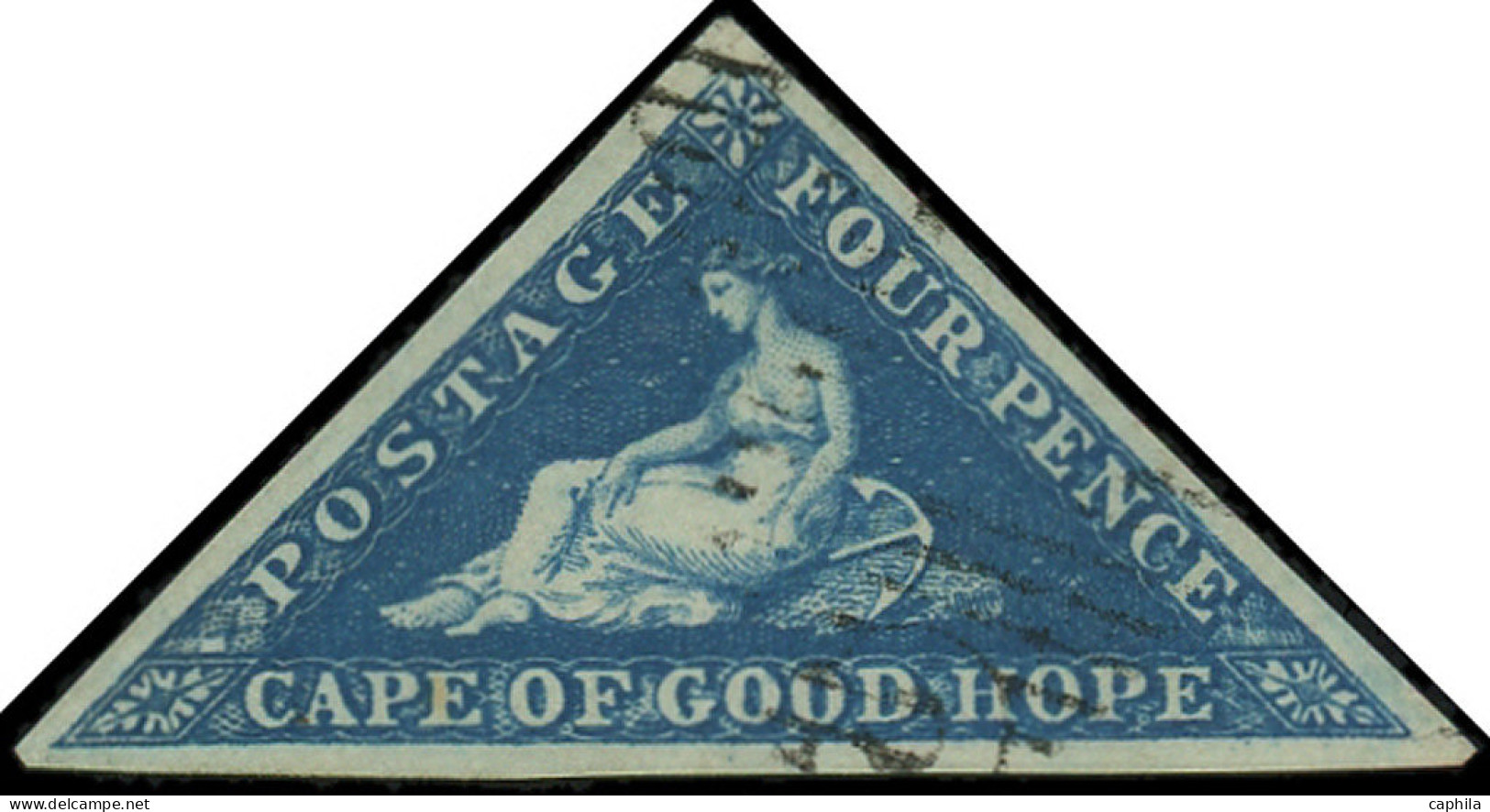 CAP DE BONNE ESPERANCE Poste O - 4, Très Belles Marges, Signé: 4p. Bleu - Cote: 75 - Kap Der Guten Hoffnung (1853-1904)