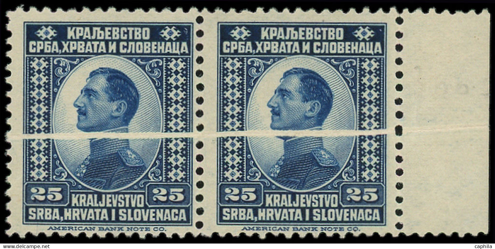 YOUGOSLAVIE Poste ** - 134, Paire Horizontale, Superbe Pli Accordéon - Unused Stamps