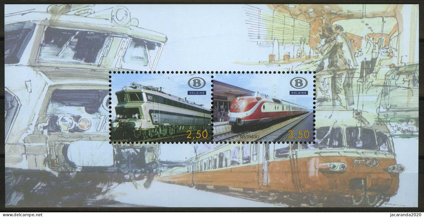 België TRV-BL13 - Met Omslag - MNH - 1996-2013 Labels [TRV]