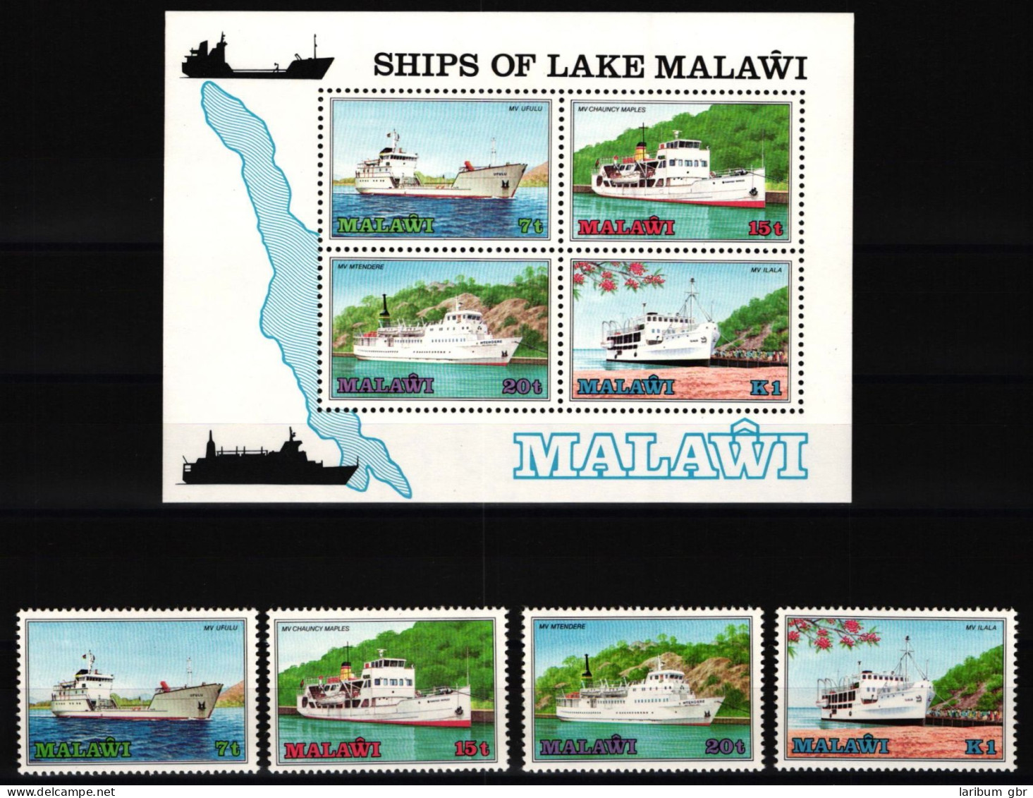 Malawi 449-452 Und Block 64 Postfrisch Schiffe #KC025 - Malawi (1964-...)