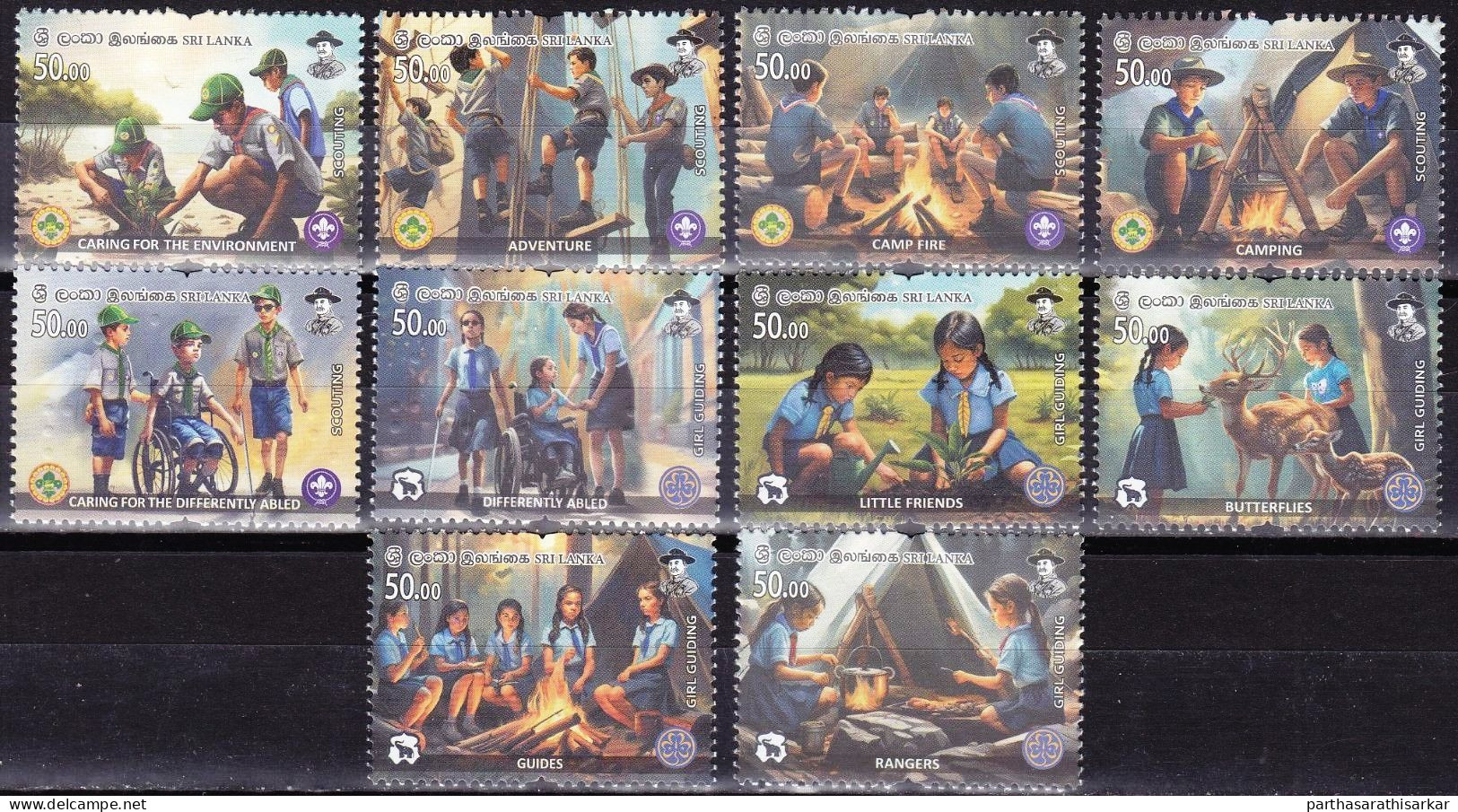 SRI LANKA 2024 SCOUTING GIRLS GUIDE SCOUTS COMPLETE SET RARE MNH - Sri Lanka (Ceilán) (1948-...)
