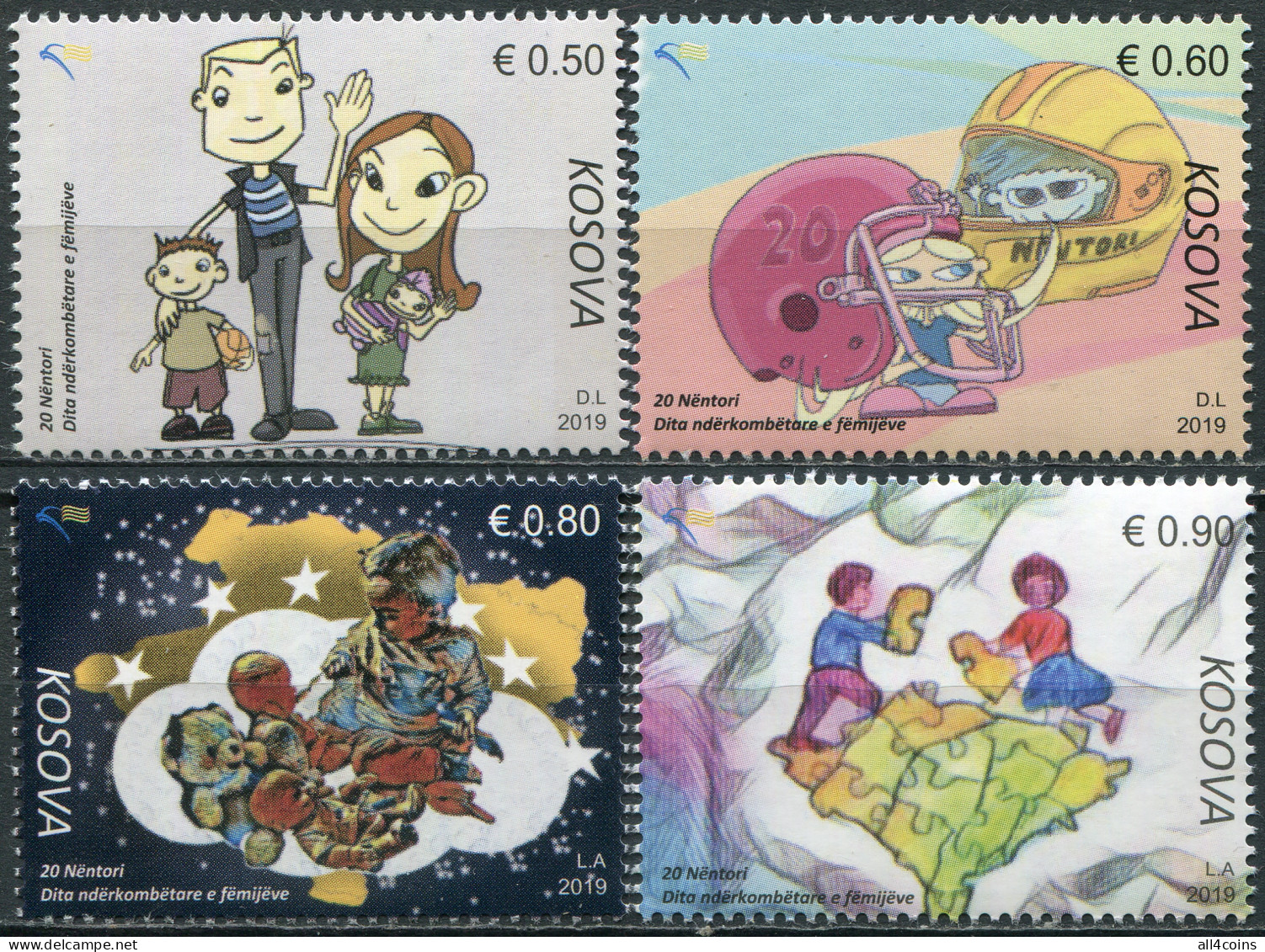 Kosovo 2019. Universal Children's Day (MNH OG) Set Of 4 Stamps - Kosovo