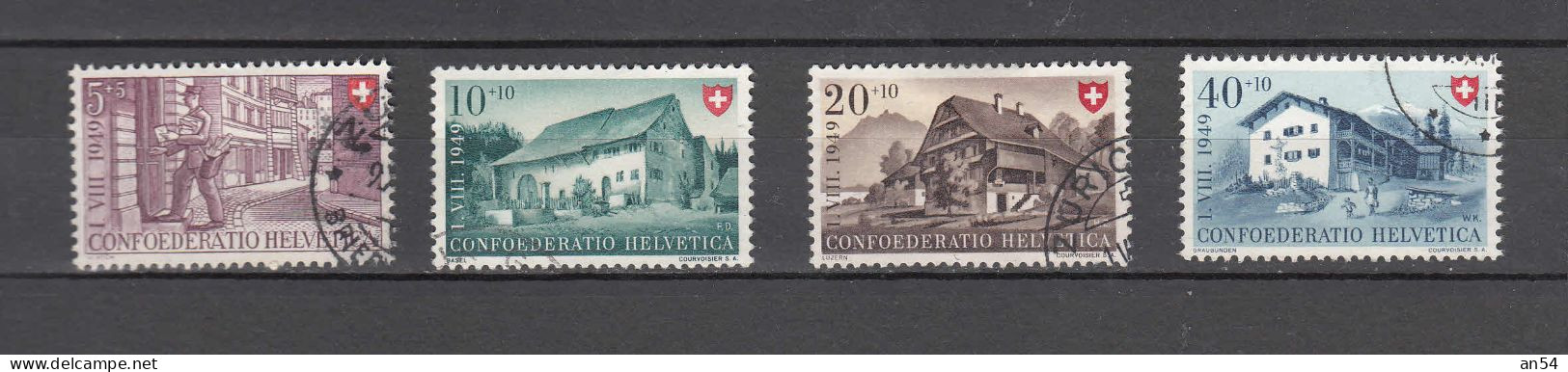 PP   1949  N° B42 à B45    OBLITERES    COTE 30.00         CATALOGUE SBK - Used Stamps