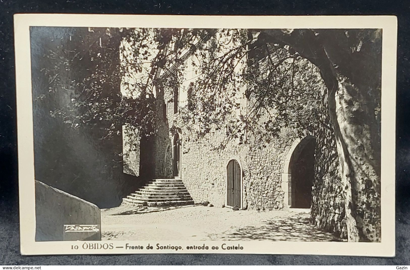 C7/4 -Photo Postal * Frente De Santiago, Entrada Do Castelo * Óbidos * Leiria * Portugal - Leiria