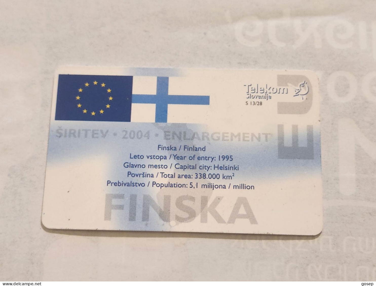 SLOVENIA-(SI-TLS-0582A)-Pomlad V Evropi-Finska-(12)(50units)(11-2054120)(8/2004)(tirage-4.988)used Card+1card,prepiad - Slowenien