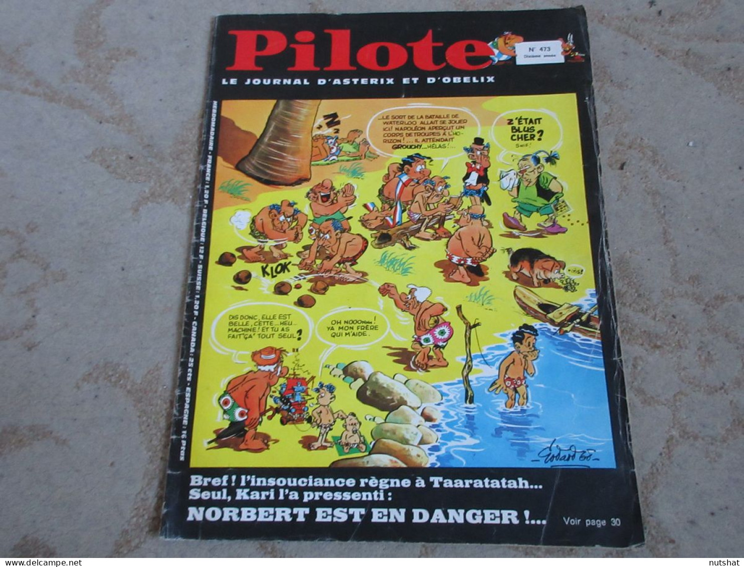 PILOTE 473 28.11.68 Les HALLES DEMENAGENT COUCY Le CHATEAU PUB MECCANO TRI-ANG   - Pilote